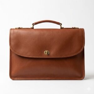 Schlesinger Leather Briefcase Made in USA Full Grain Cowhide